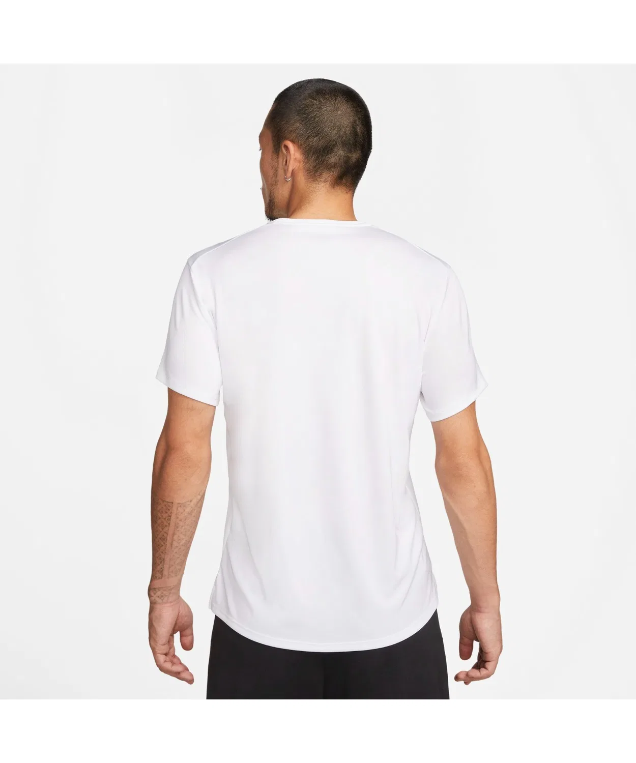 Мужская футболка с коротким рукавом NIKE DF Miler S/S Top, Белый — фото 2