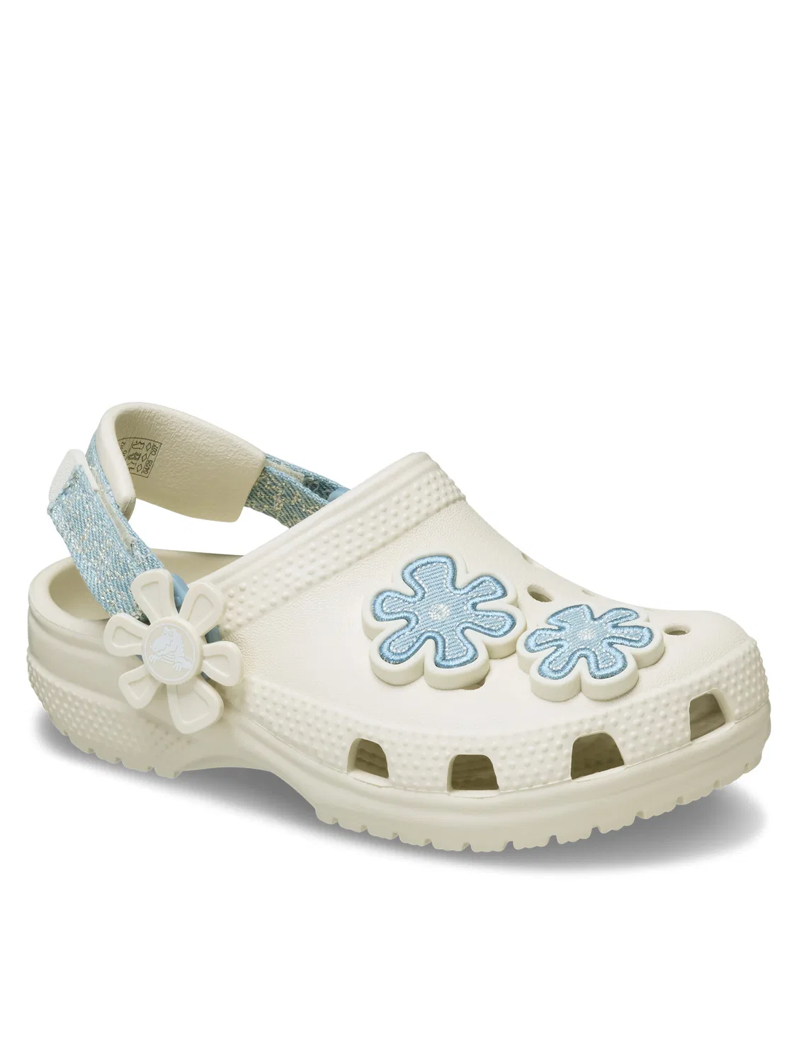 Шлепанцы для девочки Clsc Dnm Flwr Adj BackstrapCgT Crocs, серый — фото 2