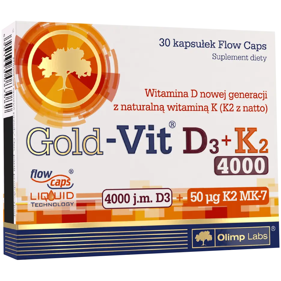 

Olimp Gold Vit D3+K2 биологически активная добавка, 30 капсул/1 упаковка