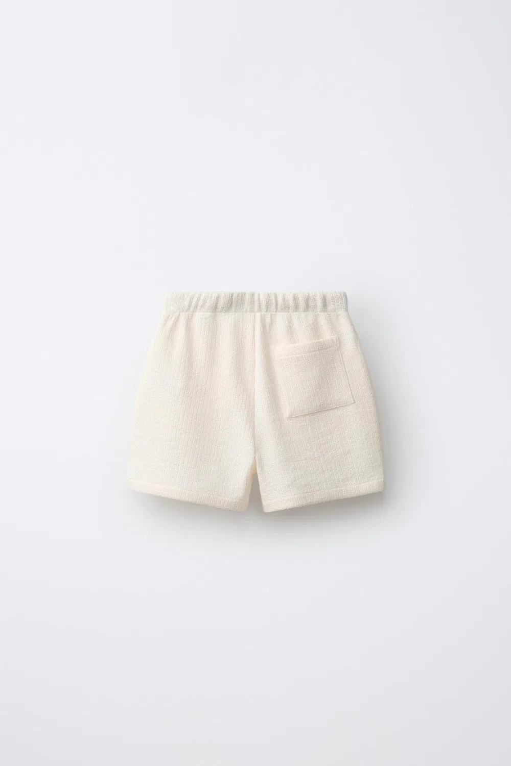 Удобные текстурированные бермудские шорты ZARA, Ecru — фото 2