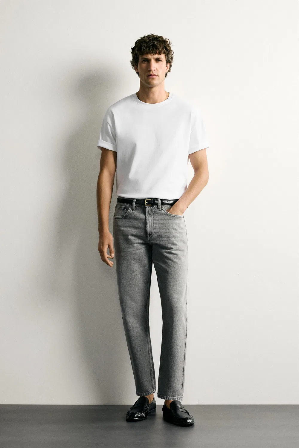 Узкие джинсы зауженного кроя ZARA, Grey