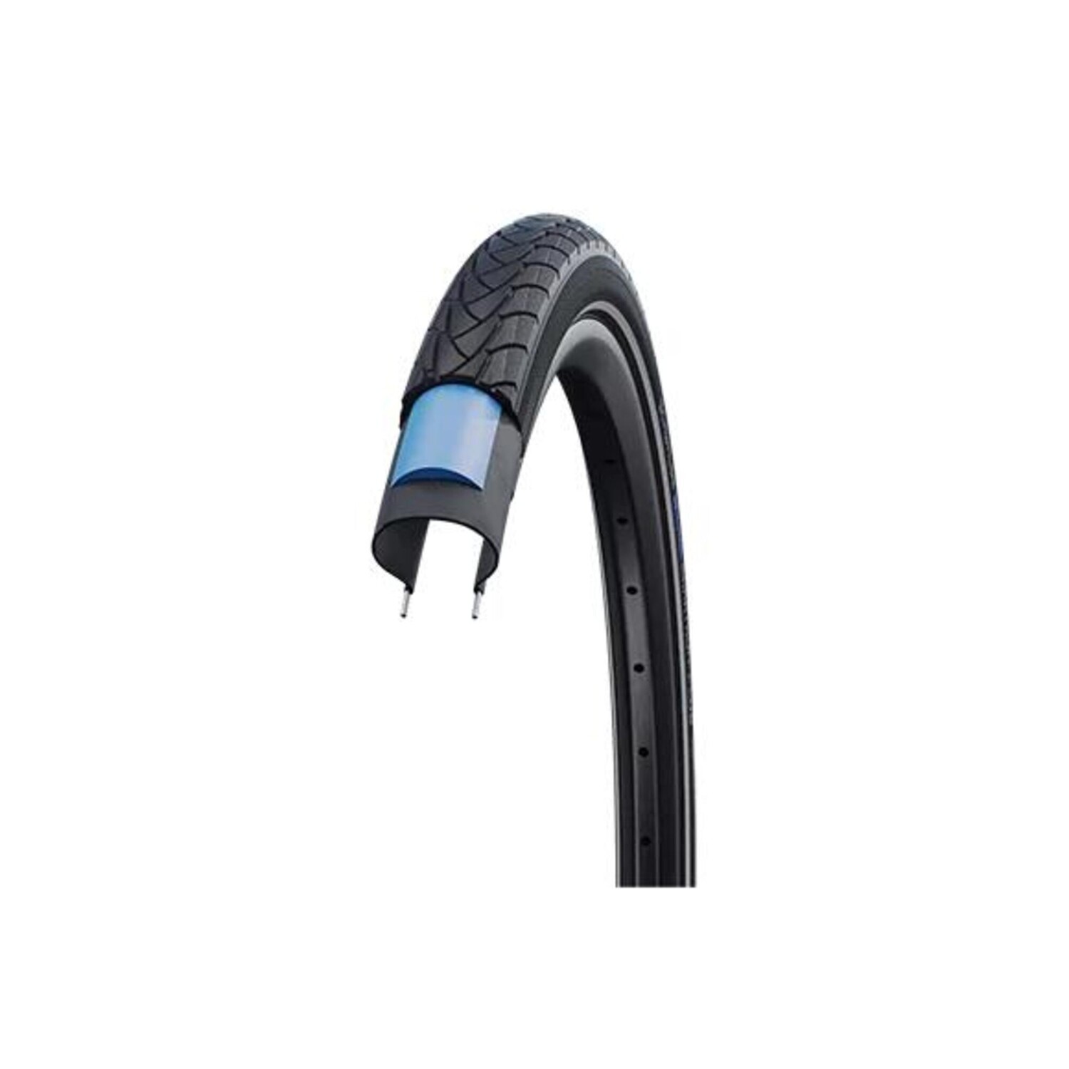 

Проволочная шина Marathon Plus — 26x1,75 дюйма — SmartGuard — светоотражающие полосы — черная SCHWALBE, черный / серебристый / черный