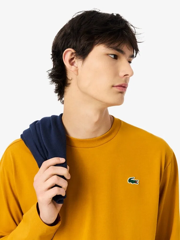 Футболка с длинным рукавом графическая LACOSTE, Orange (Bronze) — фото 2
