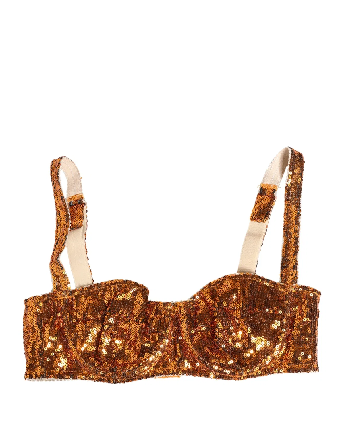 Женское бюстгальтер балконет с блестками Balconnet Bra Dolce & Gabbana, Gold