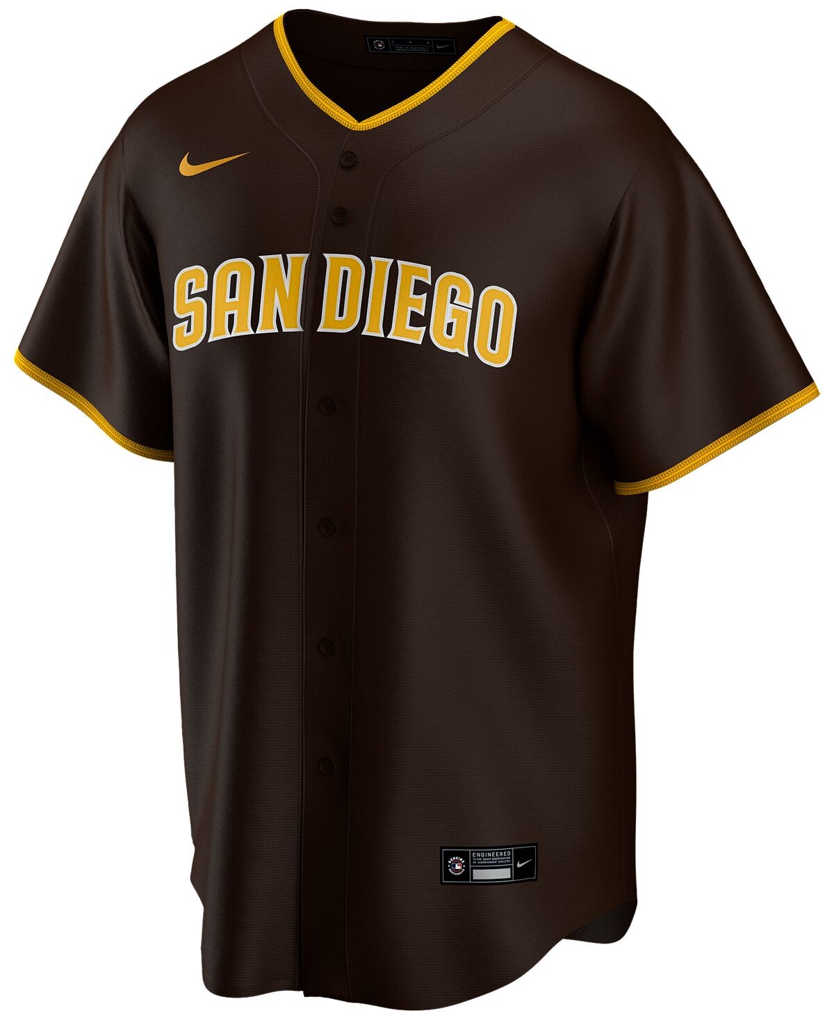 

Официальная пустая копия мужского трикотажа san diego padres Nike, коричневый