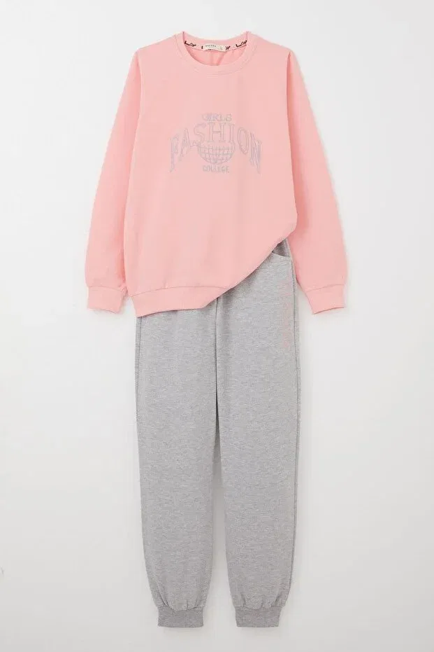 Детский спортивный комплект для девочек с принтом Sportswear Breeze, Pink