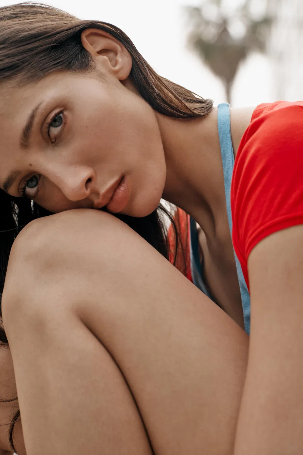Двухслойный топ ZARA, Rot — фото 3