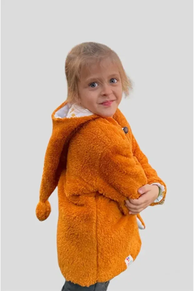Детский вязаное кардиган с капюшоном X silk atlas baby girl and child muslin lined hooded cardigan Nurbeli, Multicolor — фото 2