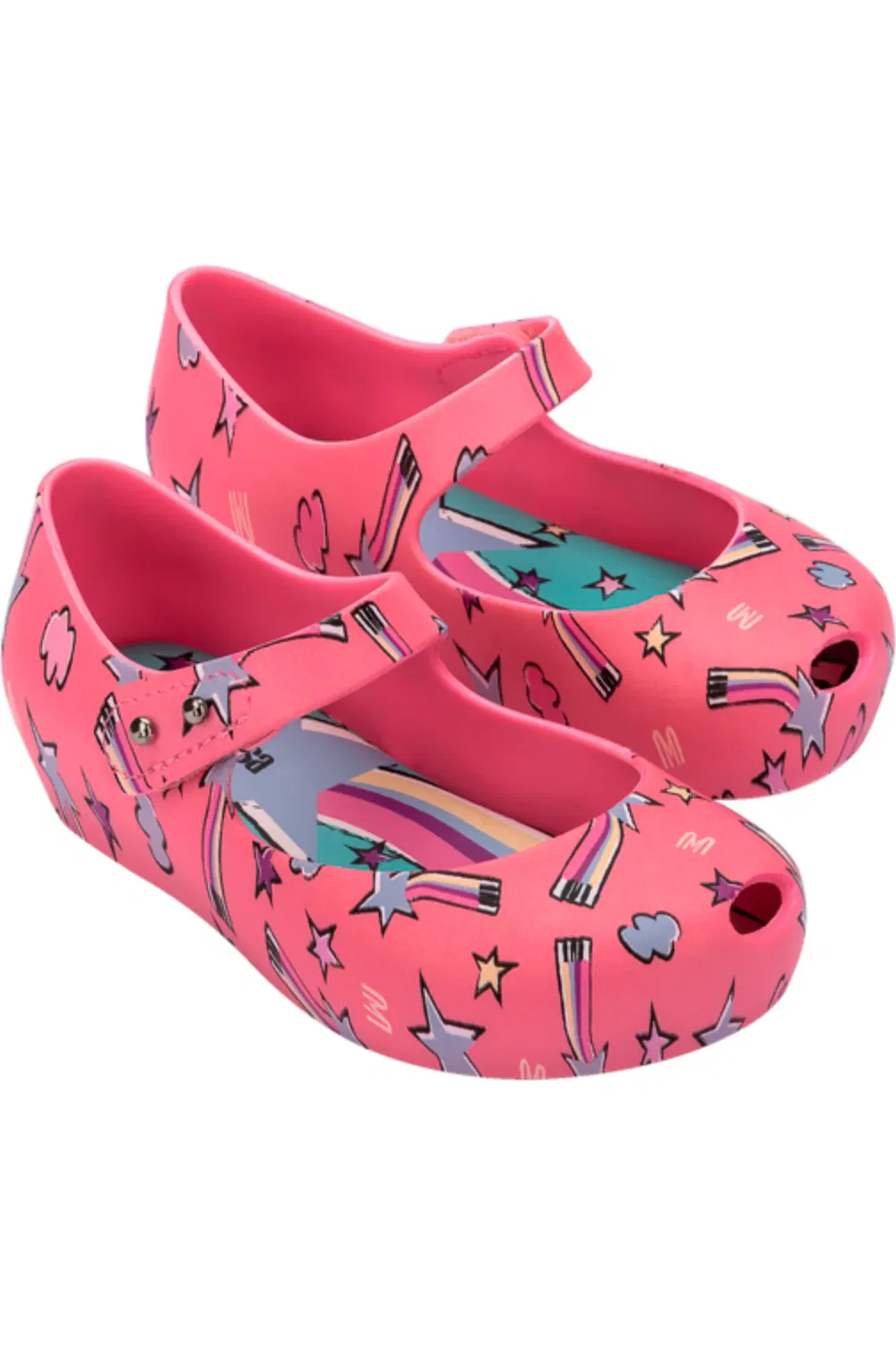 Детские туфли Мэри Джейн на липучке Mini Melissa, розовый