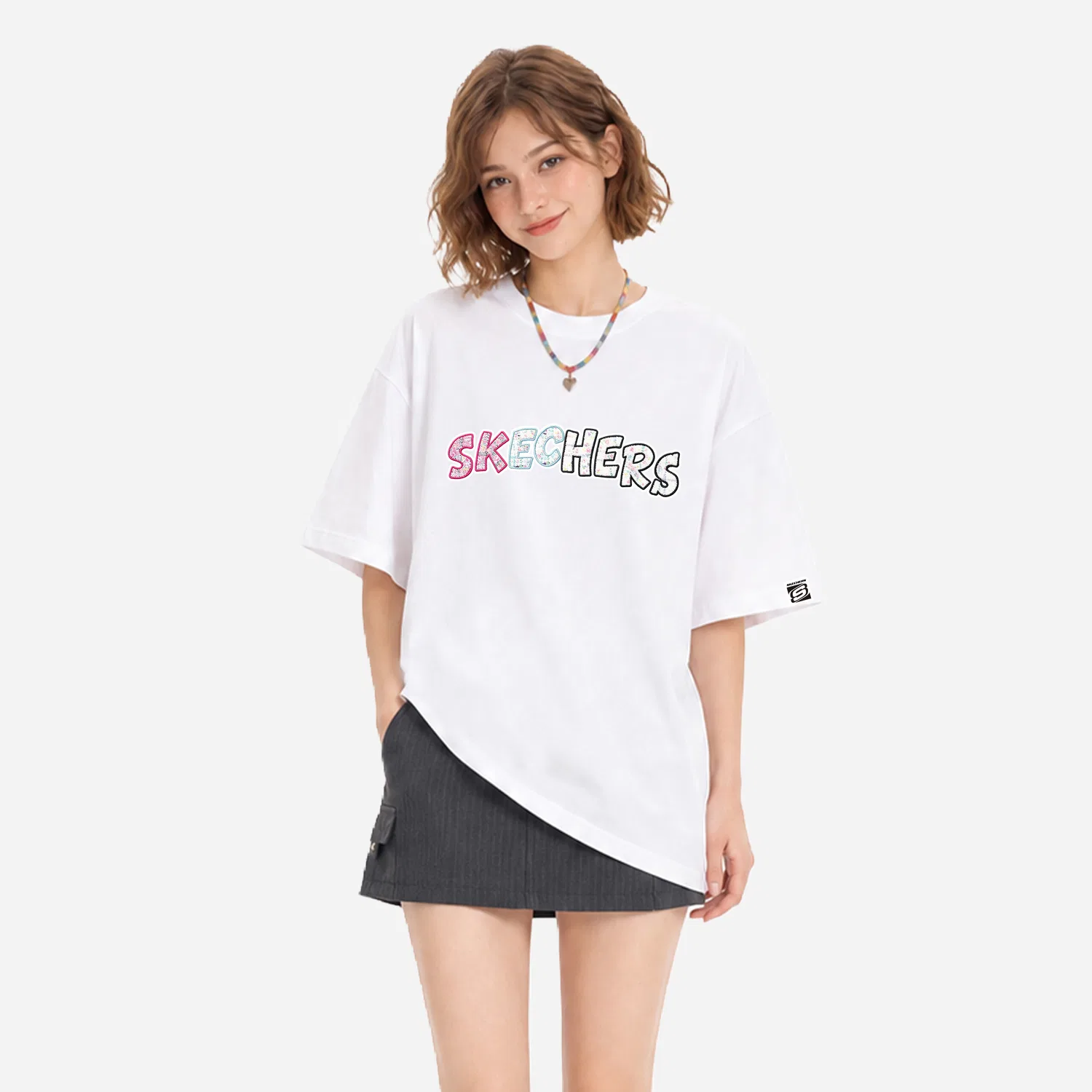 Футболка детская с круглым вырезом Skechers, Bright White — фото 4