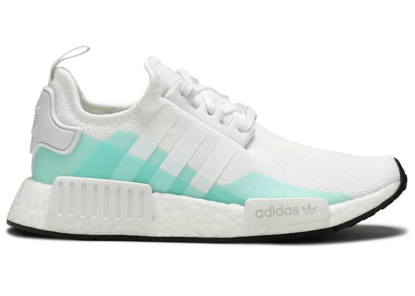 Детские кроссовки Lifestyle с длинным шнурованием Adidas NMD R1, Cloud White Cloud White Clear Mint