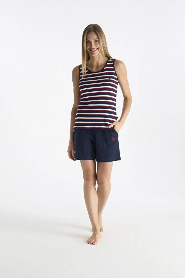 Женский пижамный комплект без рукавов U.S. Polo Assn., Lacivert