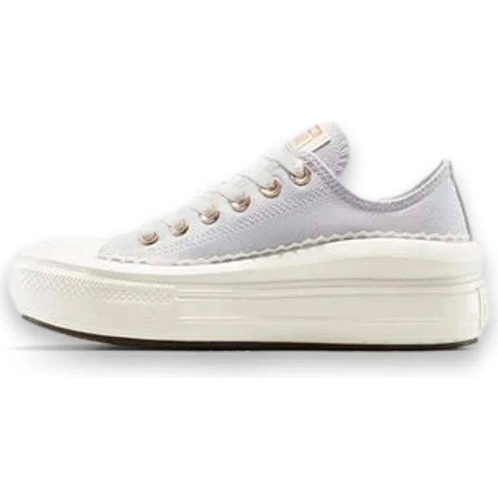 Детские кроссовки Converse на платформе с рюшами, Light Grey, Chuck Taylor All Star Move Platform Frills Converse — фото 2