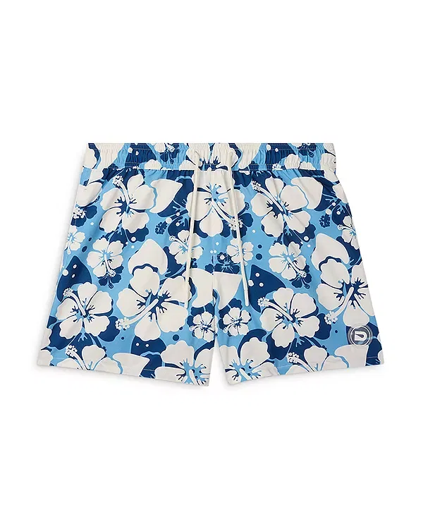 Детские плавки для мальчиков с принтом Hibiscus Swim Shorts The Drip Shop, синий
