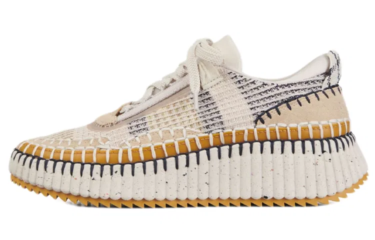 Детские кеды с принтом Chloe Nama Chloé, Beige
