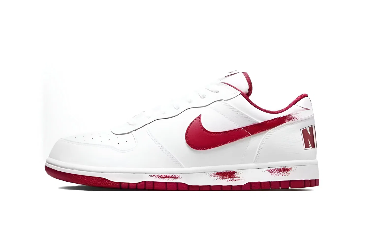 Кеды Nike Big Artificial Leather Low top White & Red — фото 4