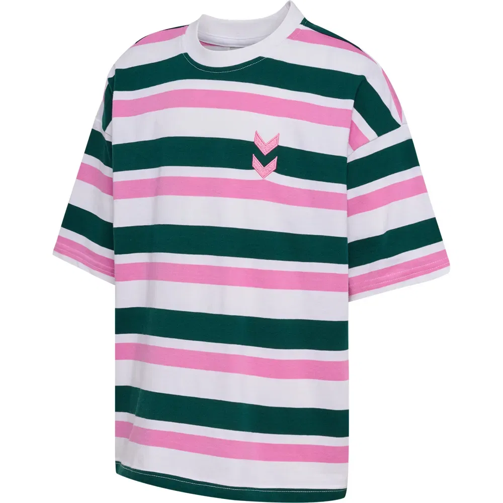 Детская футболка свободного кроя Silly Boxy Stripe Hummel, Multicolor — фото 3