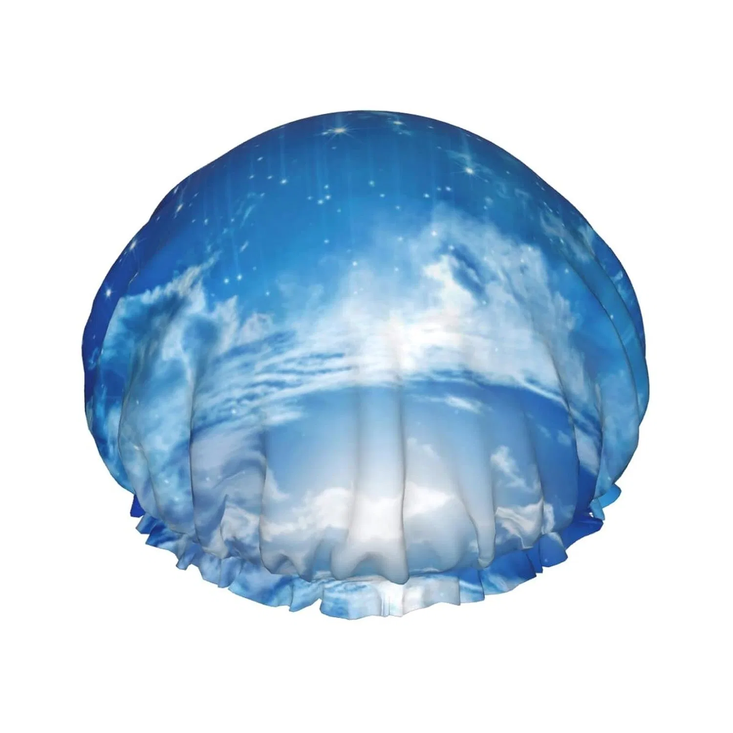 Шапочка для душа Starry Sky двухслойная водонепроницаемая, LYNSAY, черный