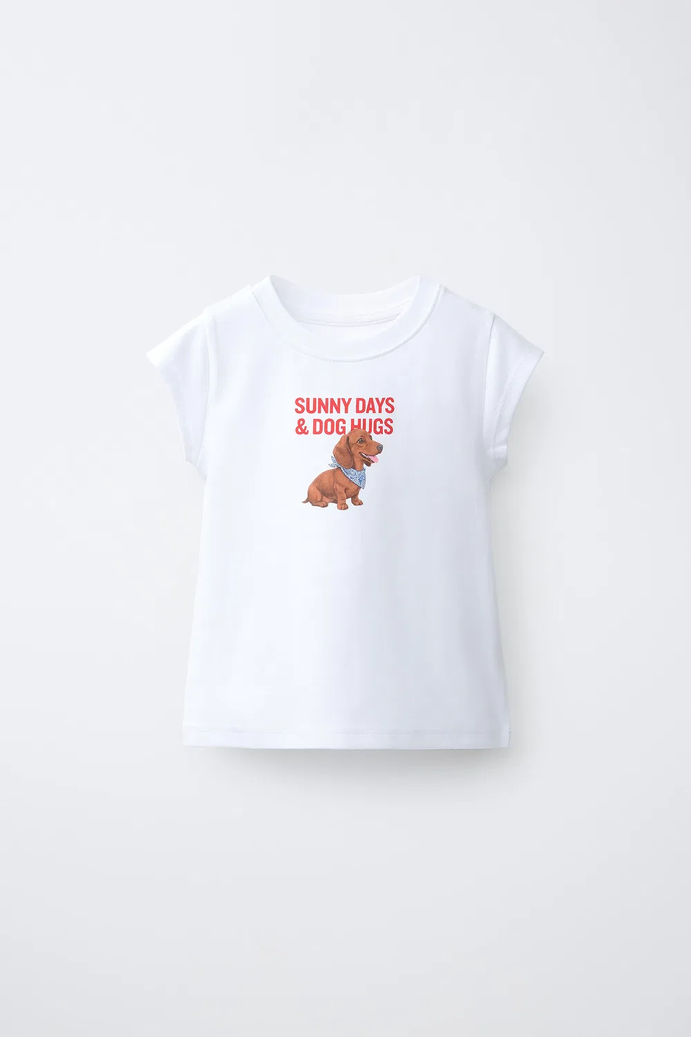 Футболка с животным принтом ZARA, White