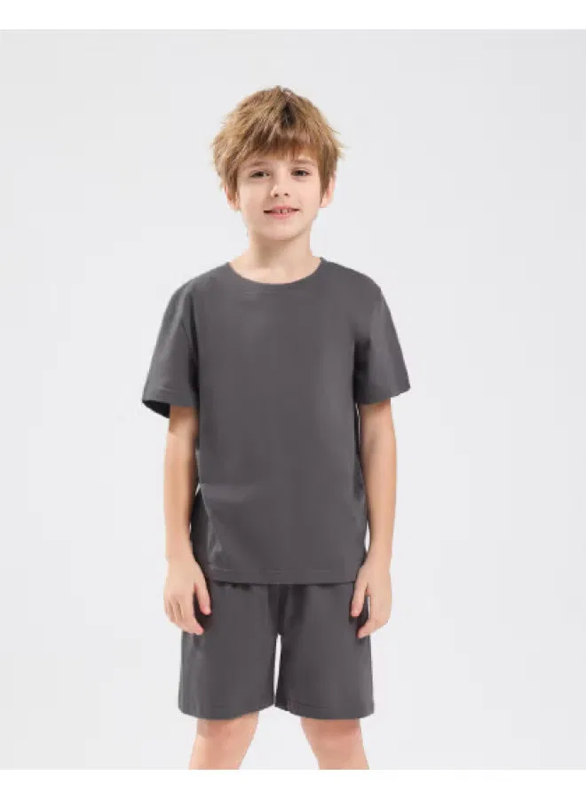 Комплект пижамный с коротким рукавом для подростков Jeanswest, темно-серый