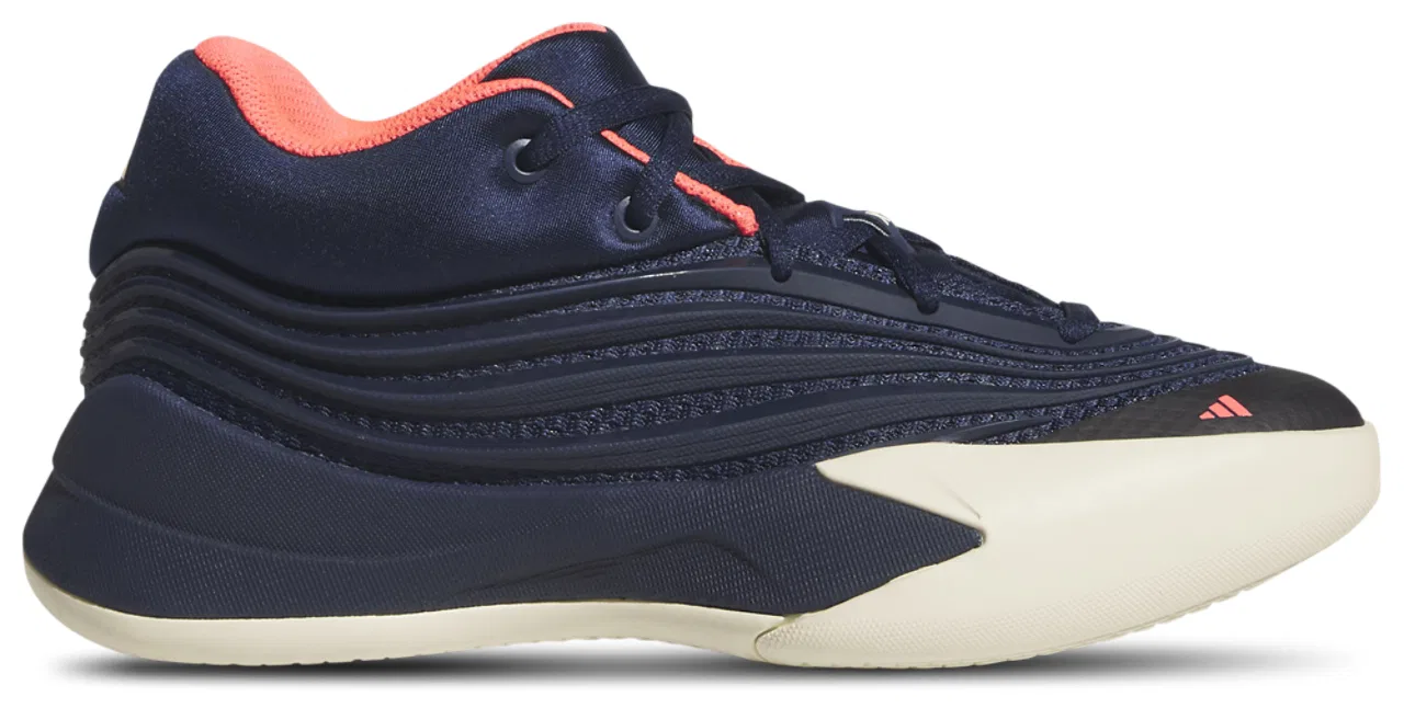 Детские баскетбольные кроссовки для мальчиков с амортизацией LIGHTSTRIKE Dame X Adidas, Night Indigo/Warm Vanilla/Solar Turbo