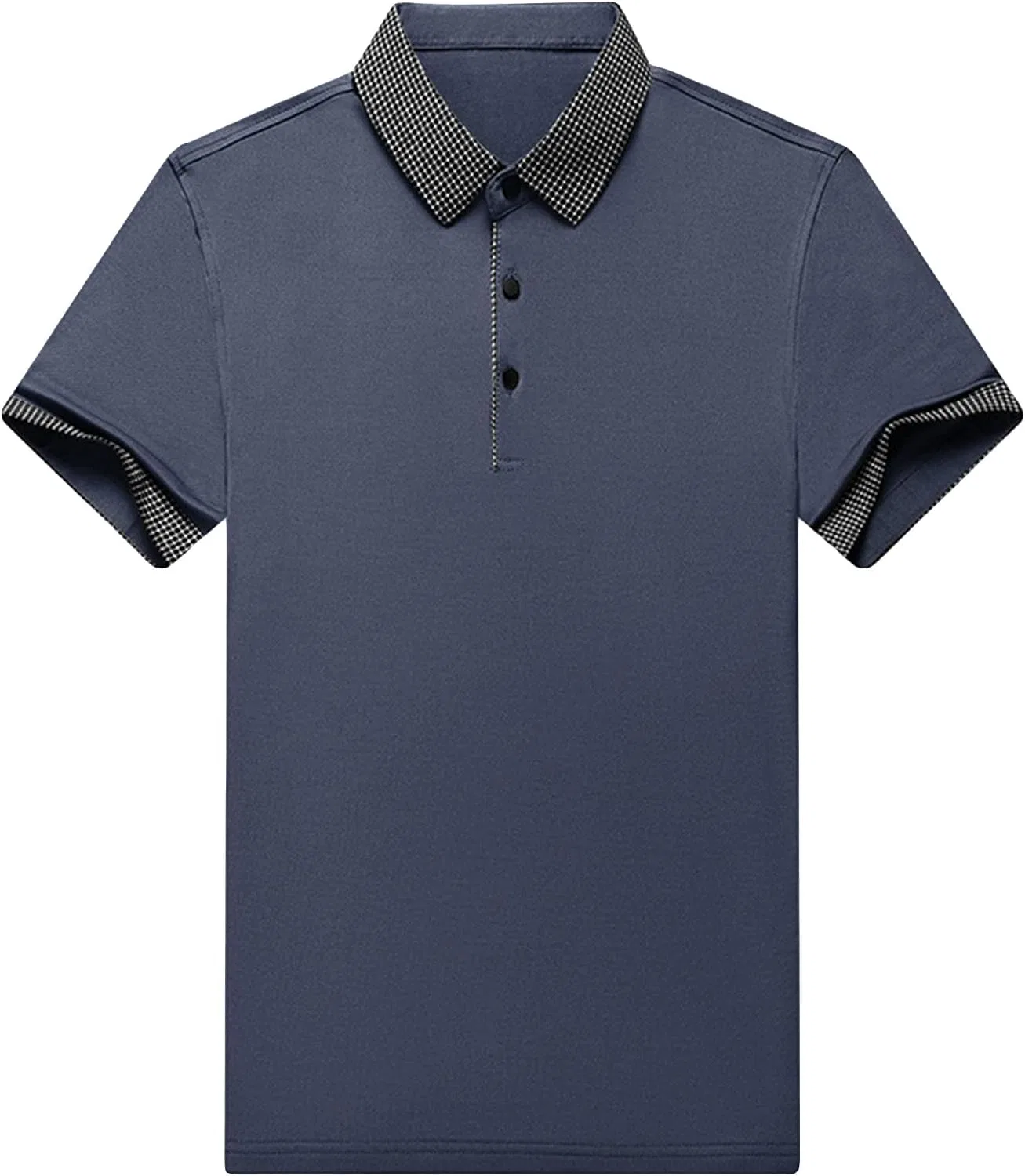 Мужская хлопковая футболка с воротником Regular Fit, Grey