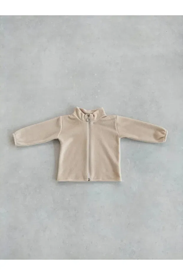 Детское зимнее пальто на молнии для девочек Nurbeli, Beige — фото 2