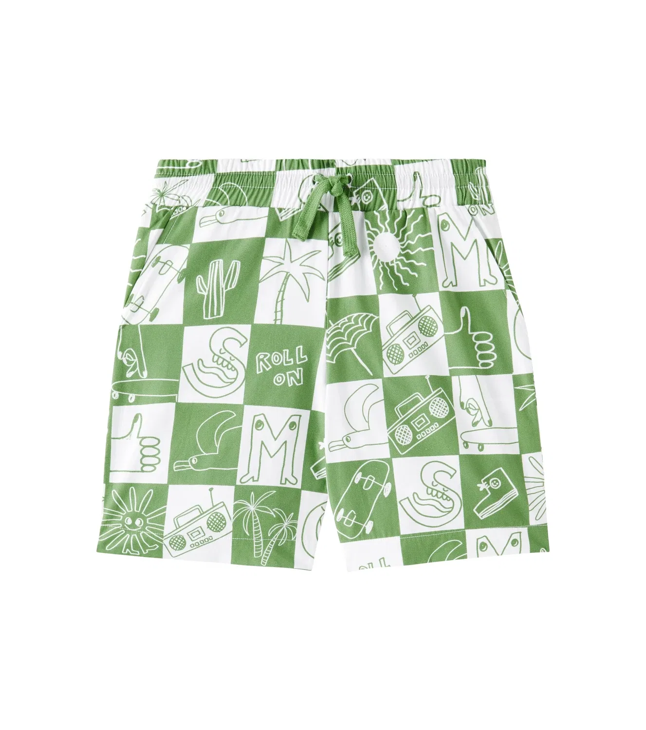 Шорты хлопковые Stella Mccartney Kids, зеленый