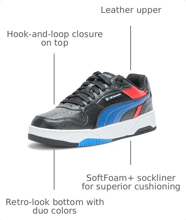 Детские кроссовки для мальчиков BMW M Motorsport PUMA, Puma Black-Pro Blue — фото 3