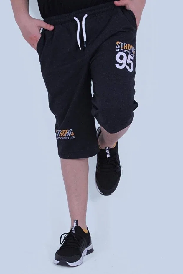 Детские шорты для мальчиков с принтом Panio Kids, Anthracite — фото 3