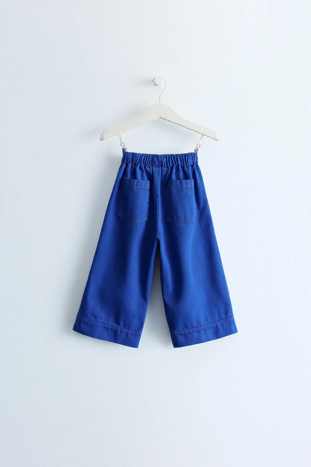 ZARA TIMELESS - Контрастные широкие брюки из холста, Bluish — фото 2