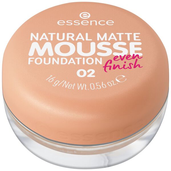 

Тональный крем для лица 02, 16 г Essence Natural matte mousse, цвет 02