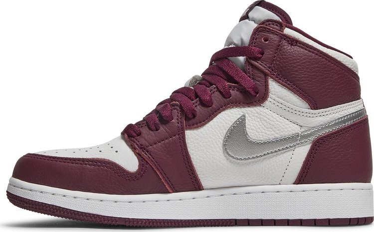 Кроссовки Air Jordan 1 Retro High OG GS Bordeaux, красный — фото 3