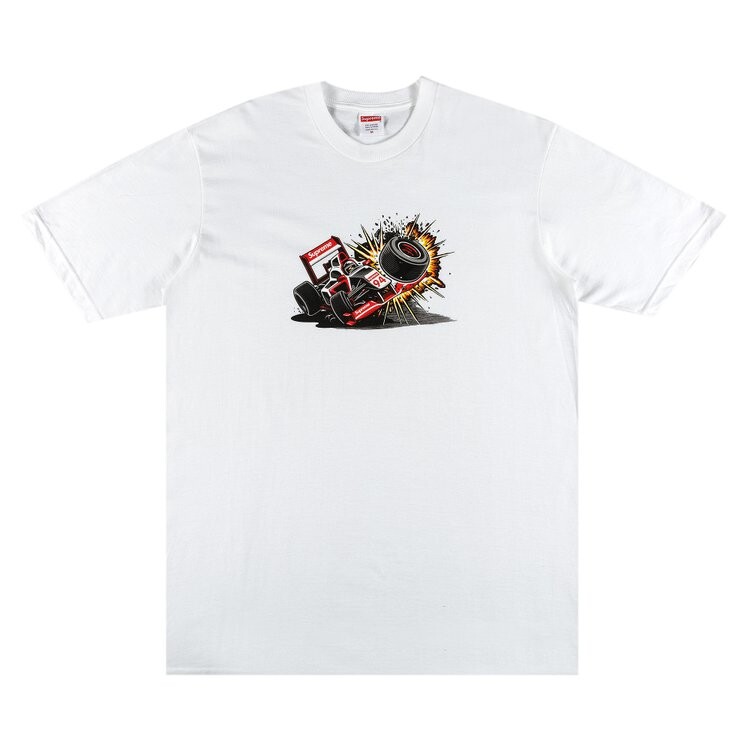 

Футболка Supreme Crash Tee 'White', белый