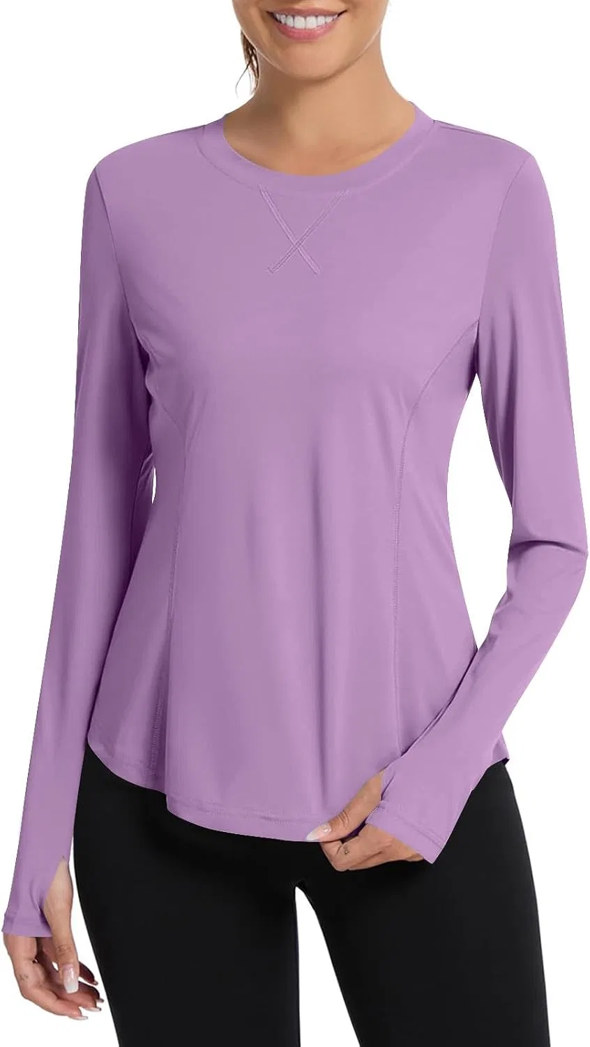 Женская рашгард с UV-защитой UPF 50+ Long Sleeve, Purple — фото 4
