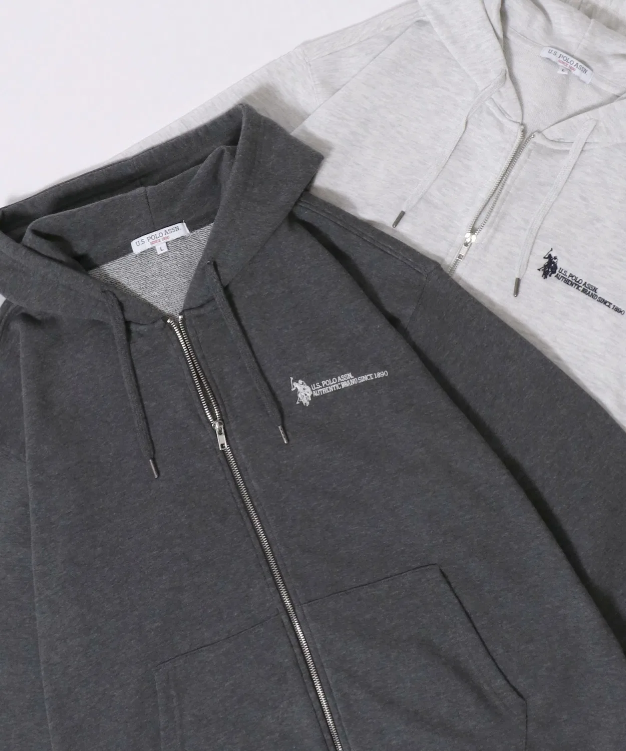 Женский/мужской оверсайз худи с принтом U.S. POLO ASSN., Charcoal