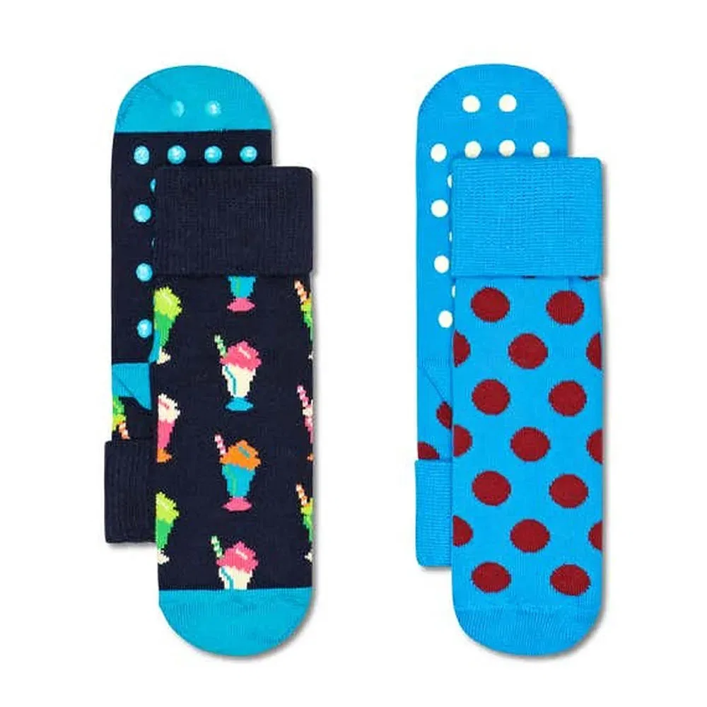 Носки антискользящие Milkshake 2 пары Happy Socks, синий