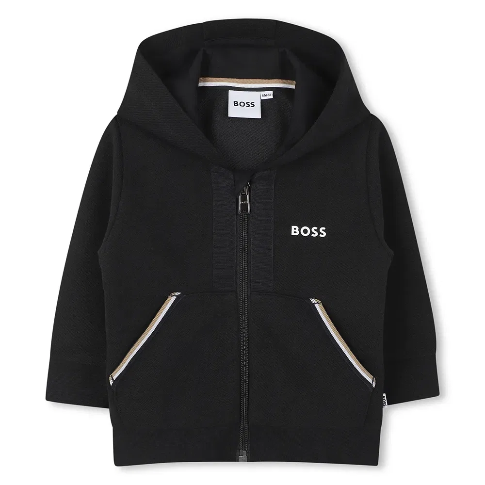 Свитшот на молнии BOSS J52849, черный