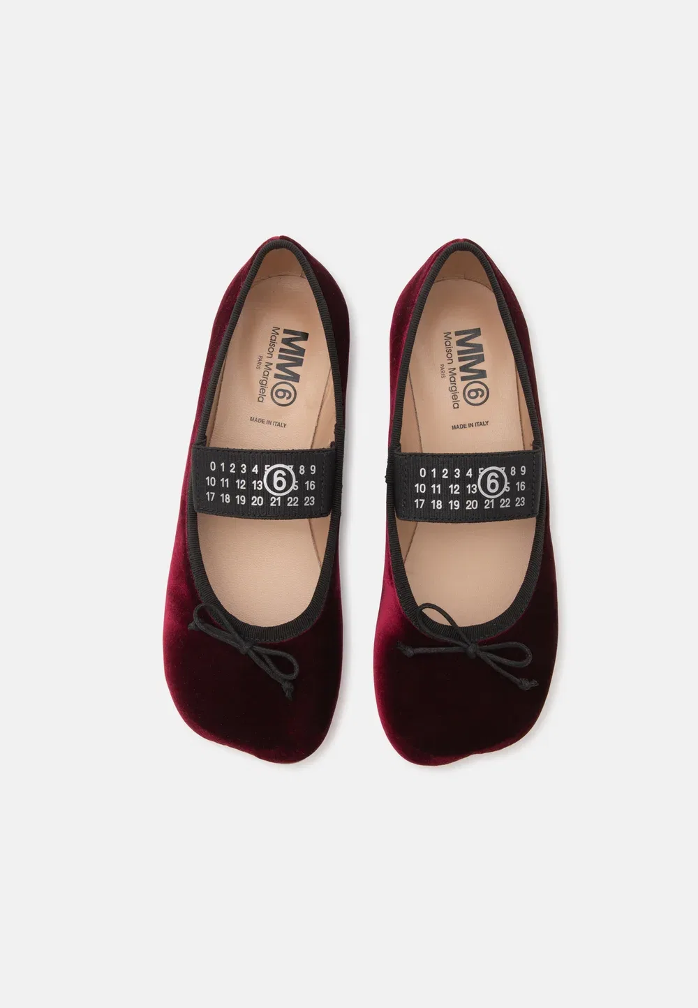 Балетки с ремешком на щиколотке Mm6 Maison Margiela, Ruby/Black — фото 2