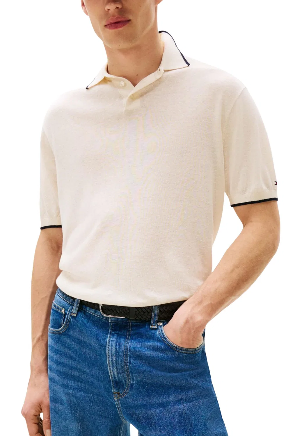 Мужской свитер с коротким рукавом Tommy Hilfiger, White