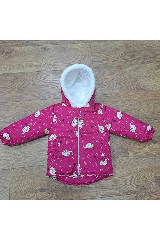 Детское пальто для девочек с принтом Welsoft Fabric Girl's Coat Generic Brands, Fujiya — фото 2