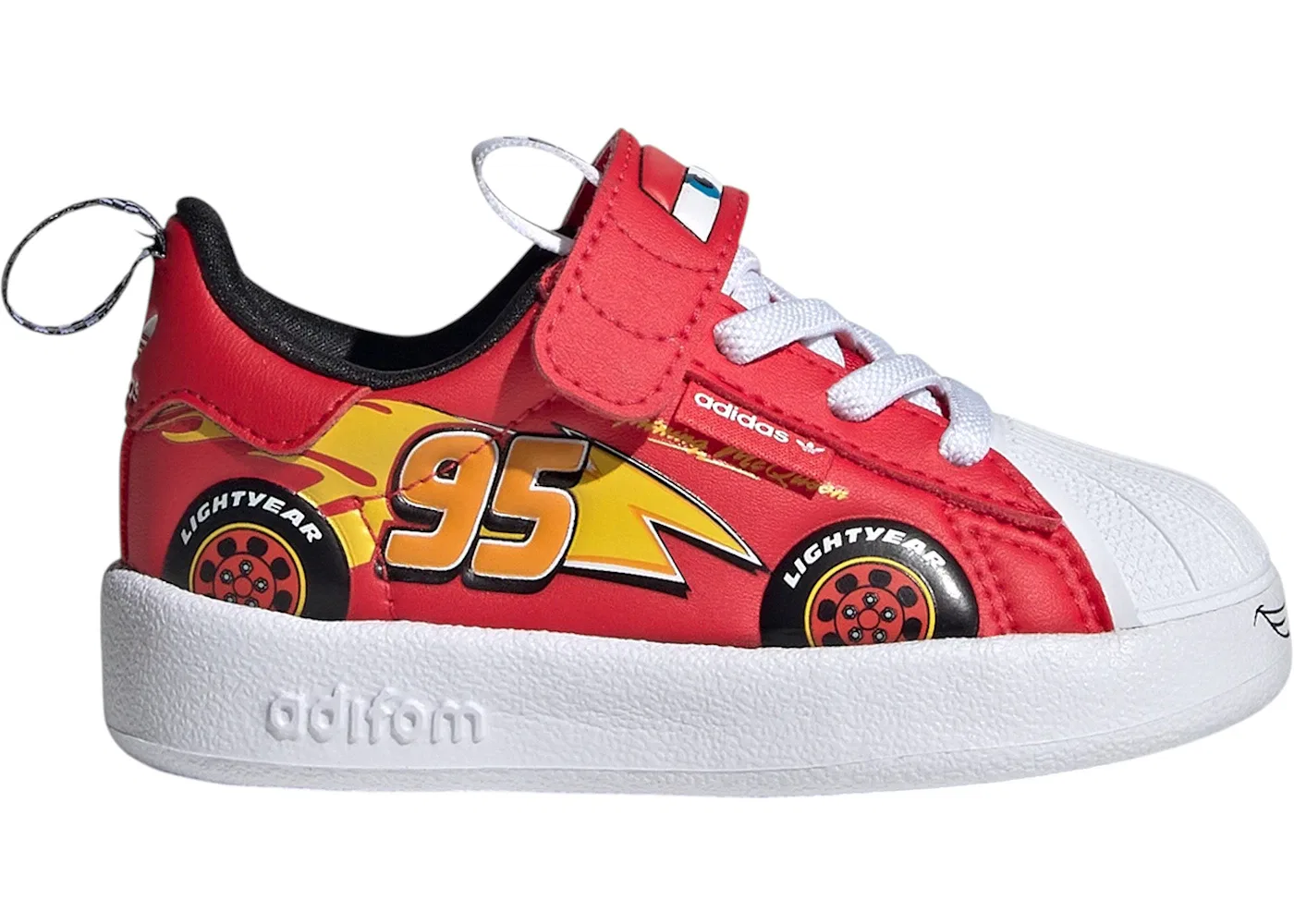 Детские кроссовки без шнурков Adidas adiFOM Superstar 360, Pure Ruby/Cloud White/Yellow