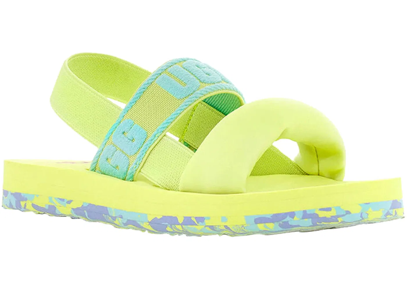 Детские сандалии-слайды с ремешком UGG Zuma Sling Slide, Pollen Paint Swirl — фото 2
