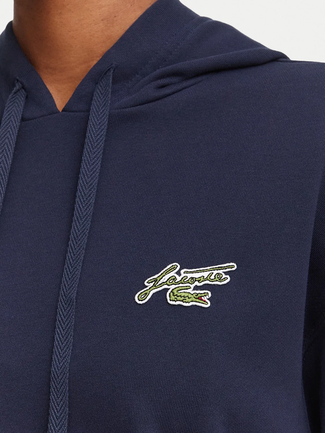 Женский свитшот свободного кроя Lacoste, темно-синий — фото 4
