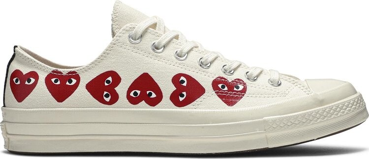 

Кроссовки Converse Comme des Garçons Play x Chuck 70 Low Top Multi Heart, белый, Белый;серый, Кроссовки Converse Comme des Garçons Play x Chuck 70 Low Top Multi Heart, белый