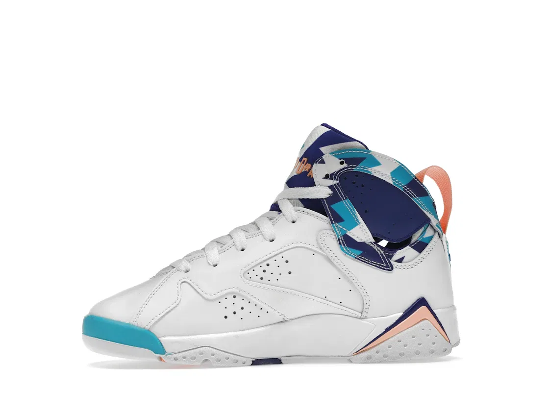 Детские кроссовки Lifestyle Jordan 7 Retro Jordan, White/White/Chlorine Blue — фото 3