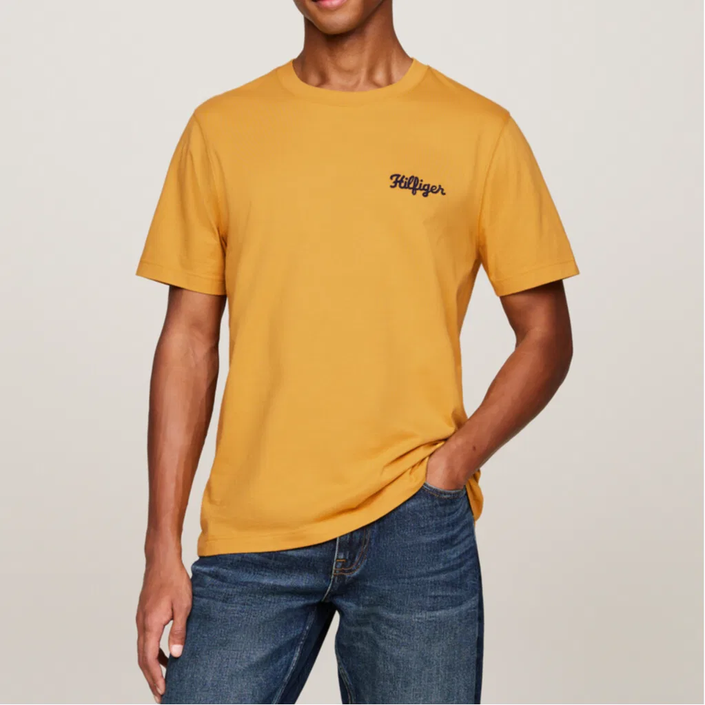 Мужская футболка Yellow Tommy Hilfiger — фото 3