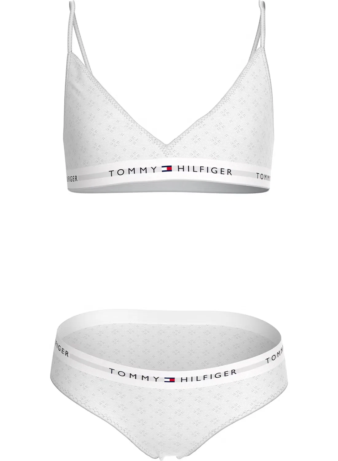 Комплект белья с логотипом Tommy Hilfiger, белый