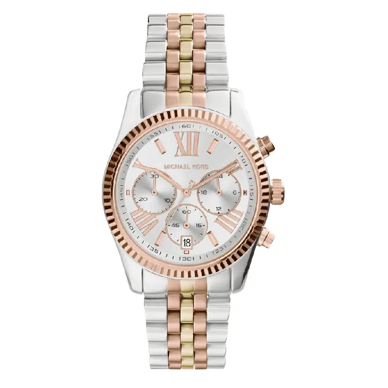 

Часы наручные Michael Kors Lexington с хронографом, серебристый/золотой