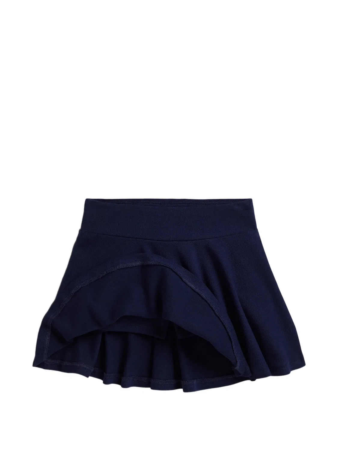 Сетчатая юбка-шорты с вышивкой Polo Ralph Lauren Kids, синий — фото 3